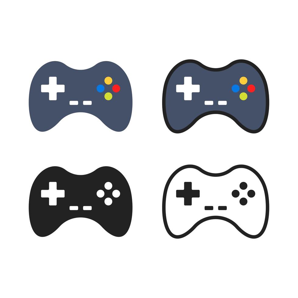 Simple gamepad icon collection vector