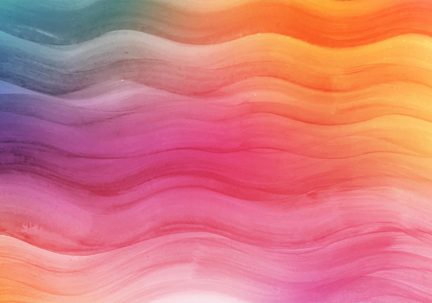 Abstract colorful wavy watercolor background vector