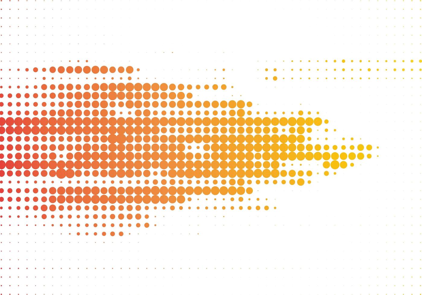 Modern colorful yellow orange halftone white background vector