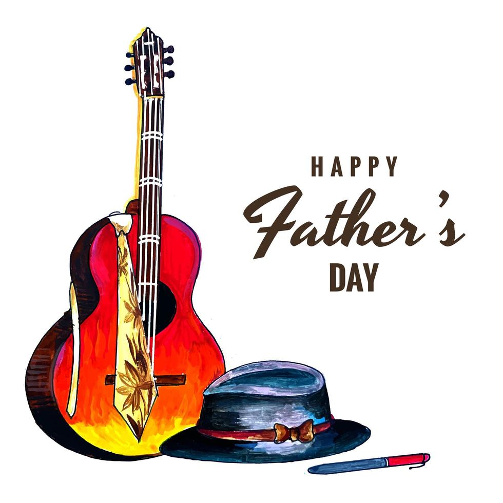 Beautiful Happy father's day card design  vector