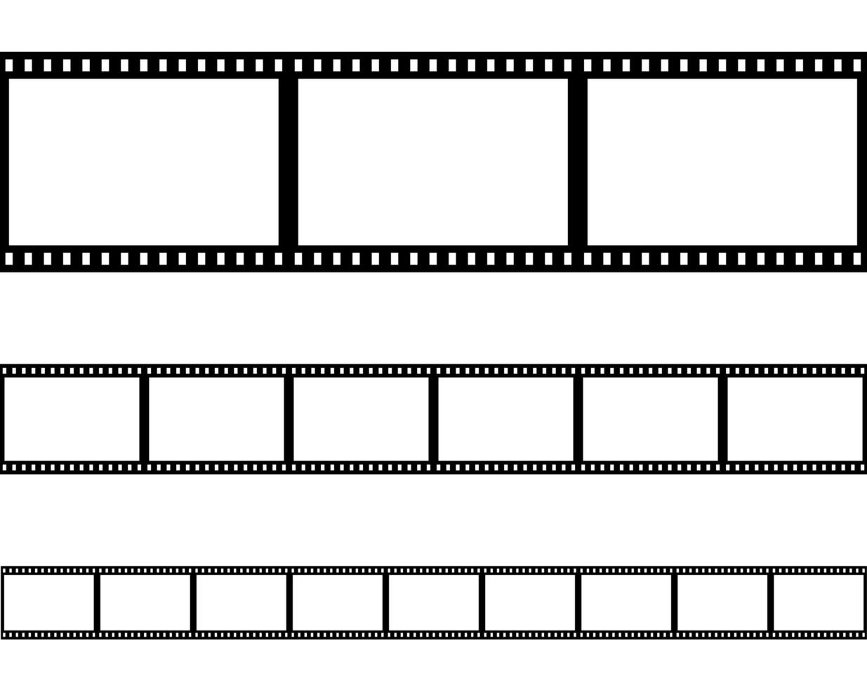 Seamless flat film strips set vector