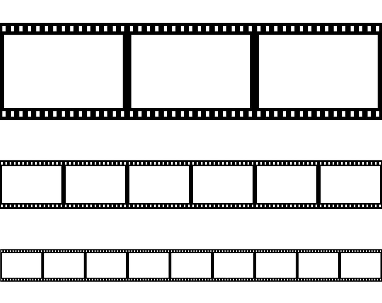 Seamless flat film strips set vector