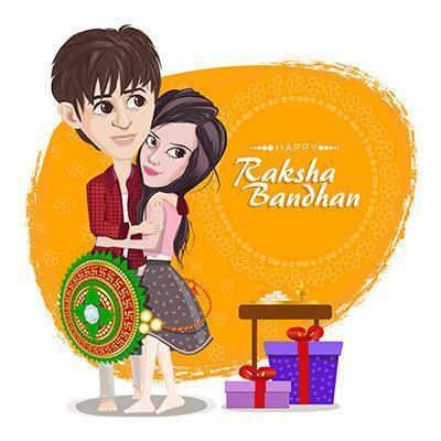 Raksha Bandhan Celebration Template vector