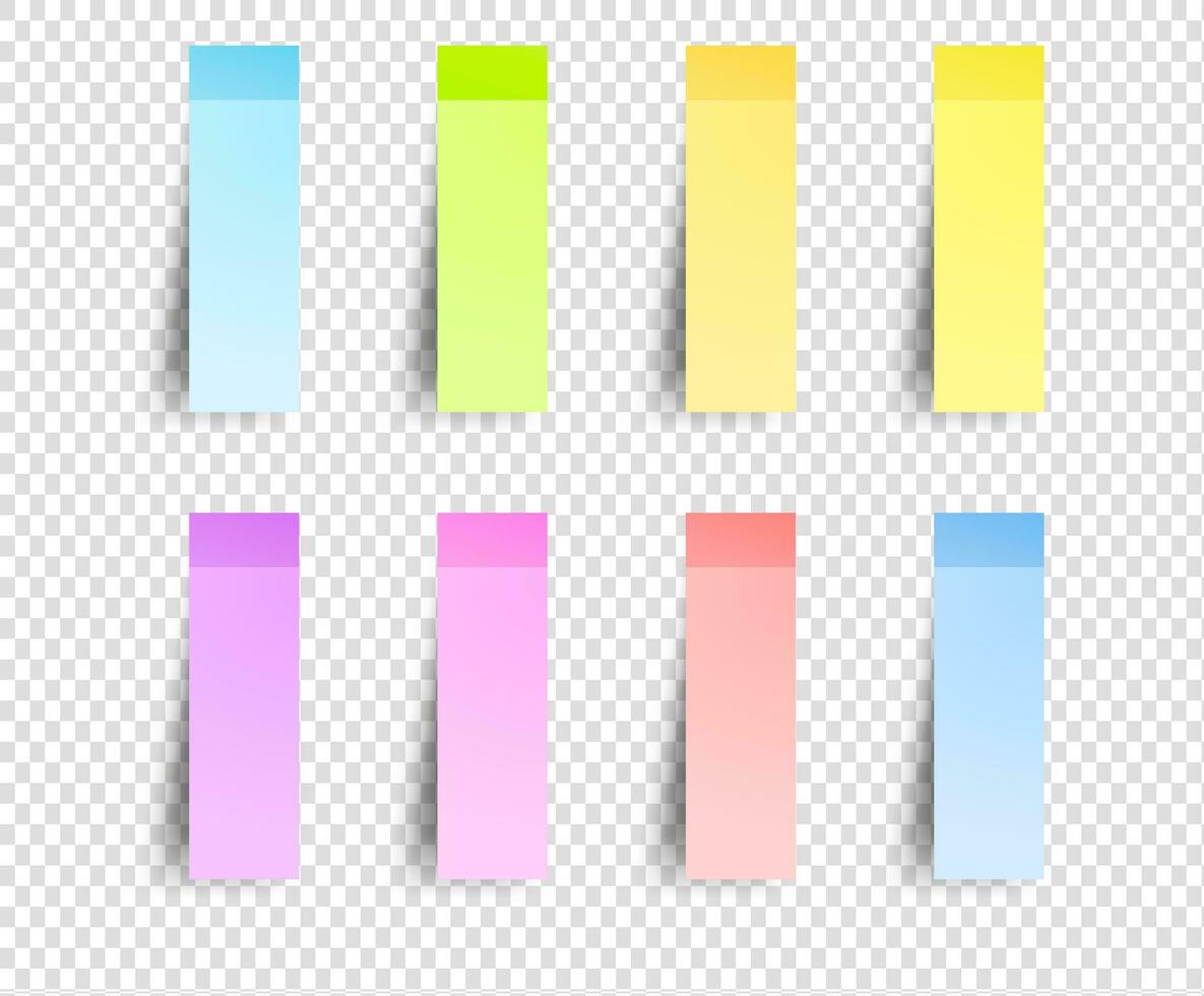 Colorful blank sticky reminder notes vector