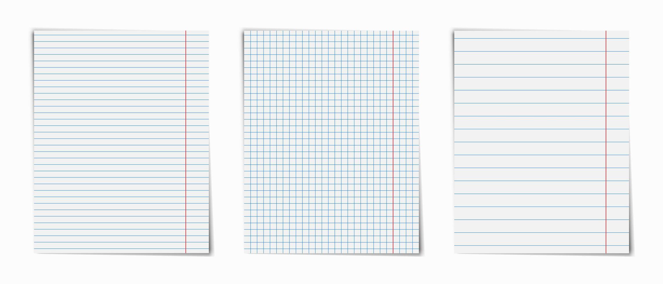 Notebook layout pages pack vector