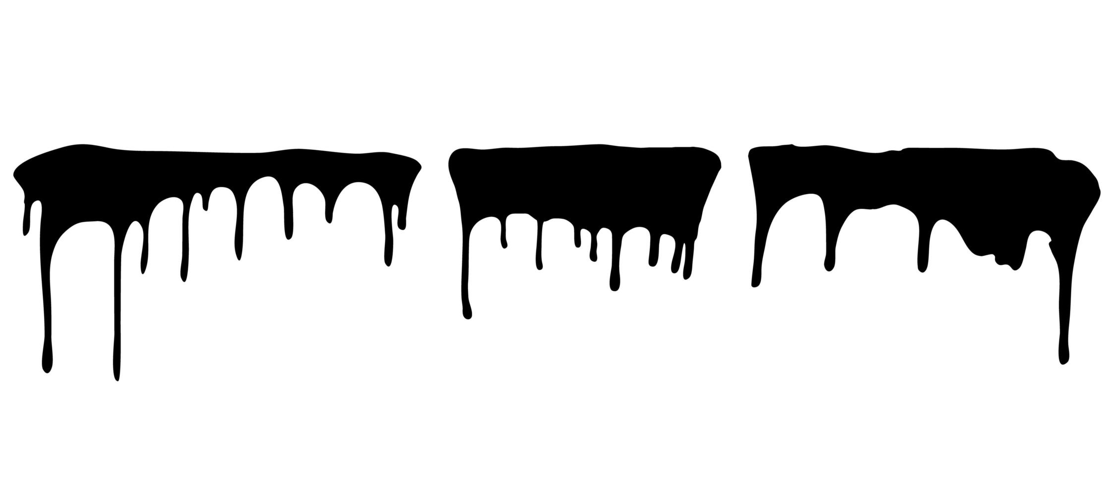 Paint drip set vector