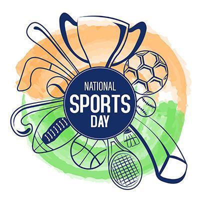 día nacional del deporte, india vector