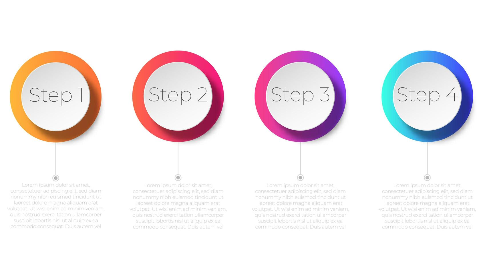 Infographic timeline template circles vector