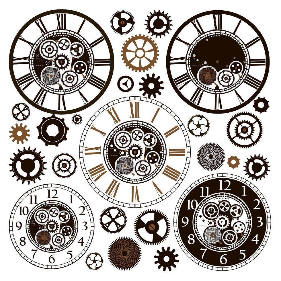 Watch gears pattern  vector