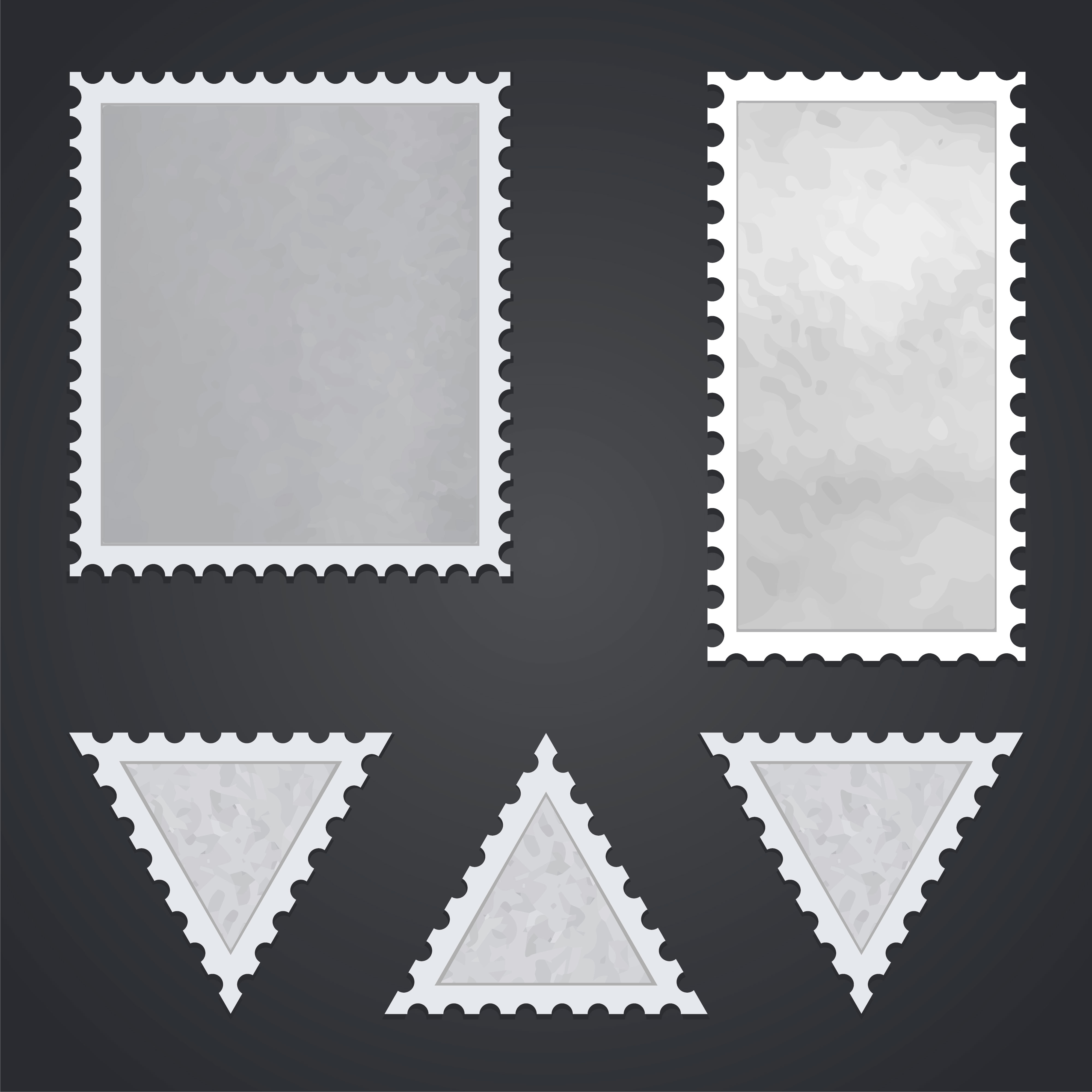 Set of blank postage stamps isolated 1234480 Vector Art at Vecteezy