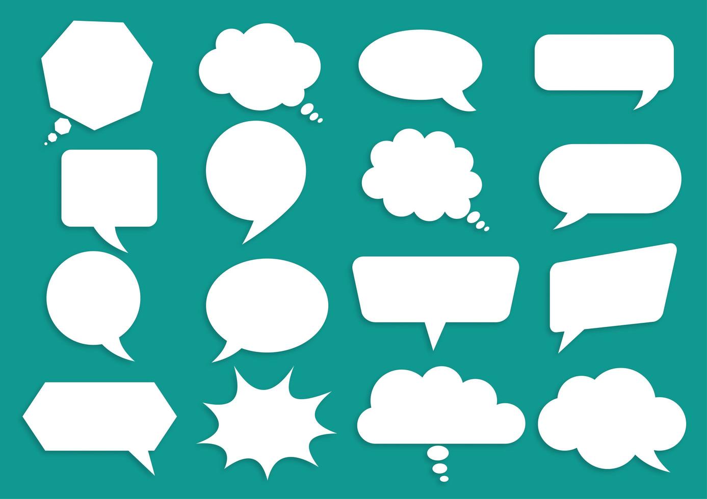 White paper speech bubbles vector