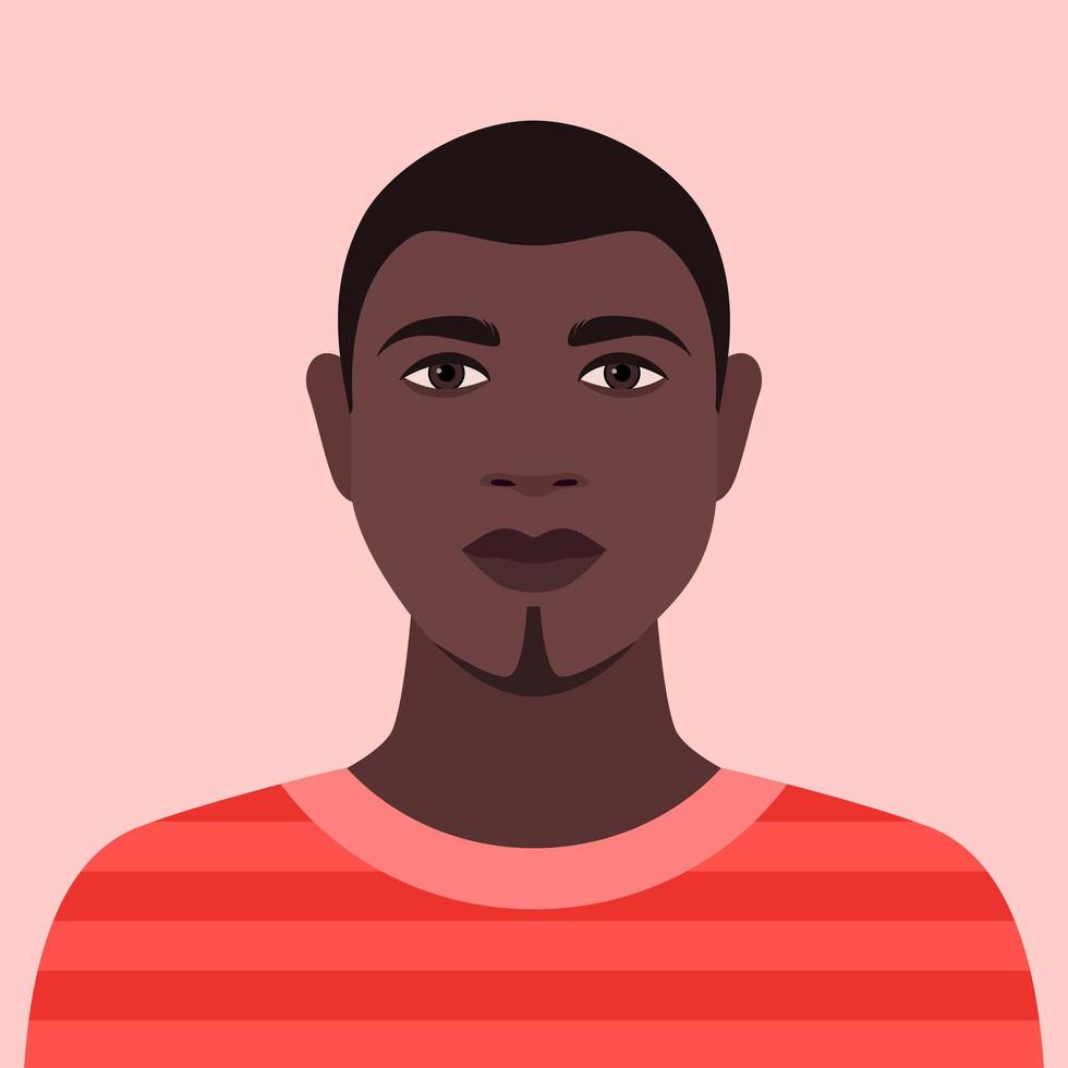 Portrait of a Young Black Man 1234721 Vector Art at Vecteezy