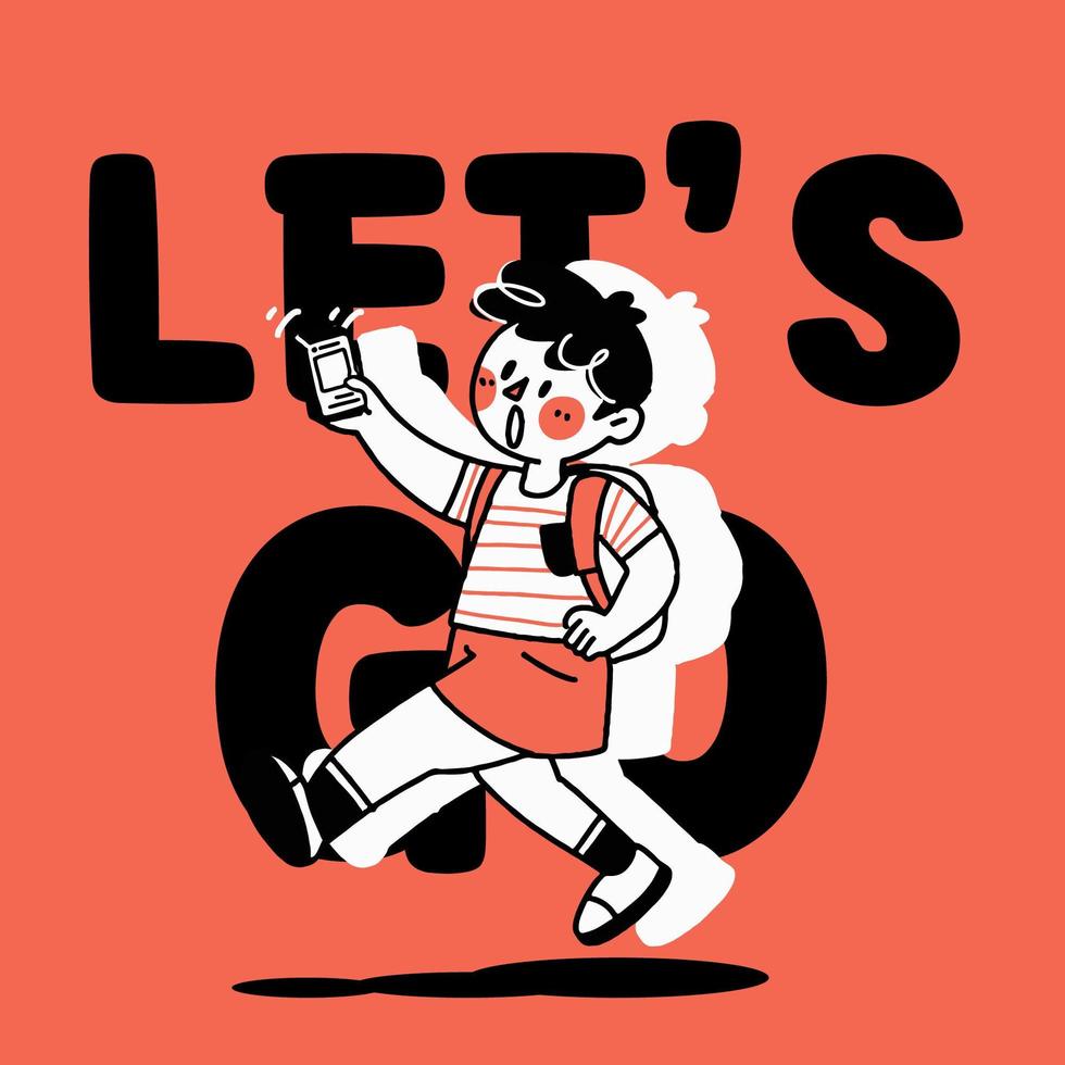 Let's Go Doodle with Boy 1234777 Vector Art at Vecteezy