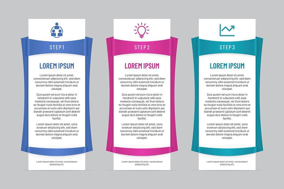 Banners infográficos con marcos deslizantes vector