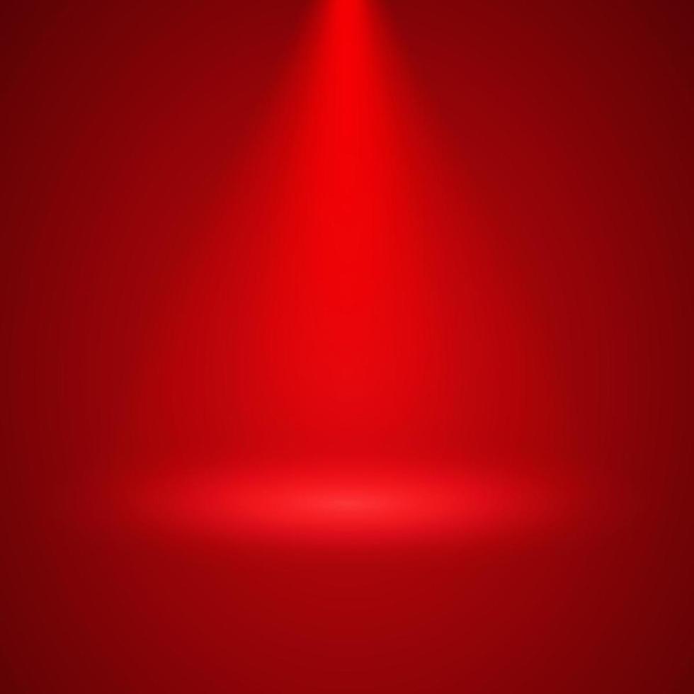 Red Design with Scenic Spotlight Illumination vector