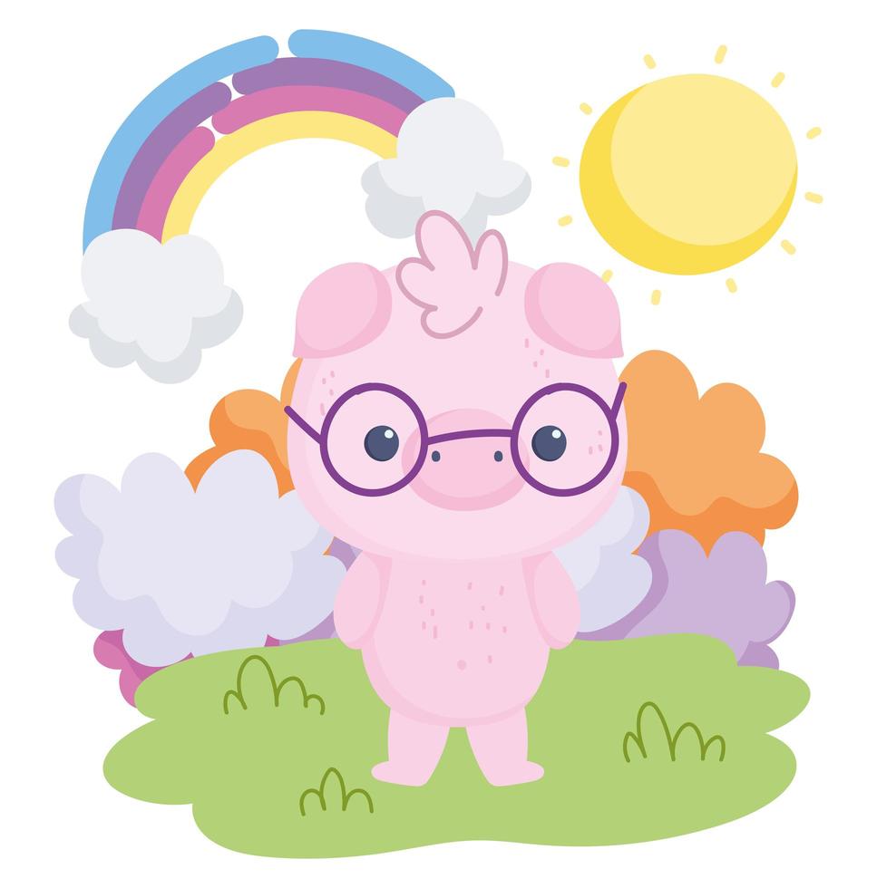 Download Cute pig with glasses outdoors - Download Free Vectors ... Download Cute pig with glasses outdoors - Download Free Vectors ...
