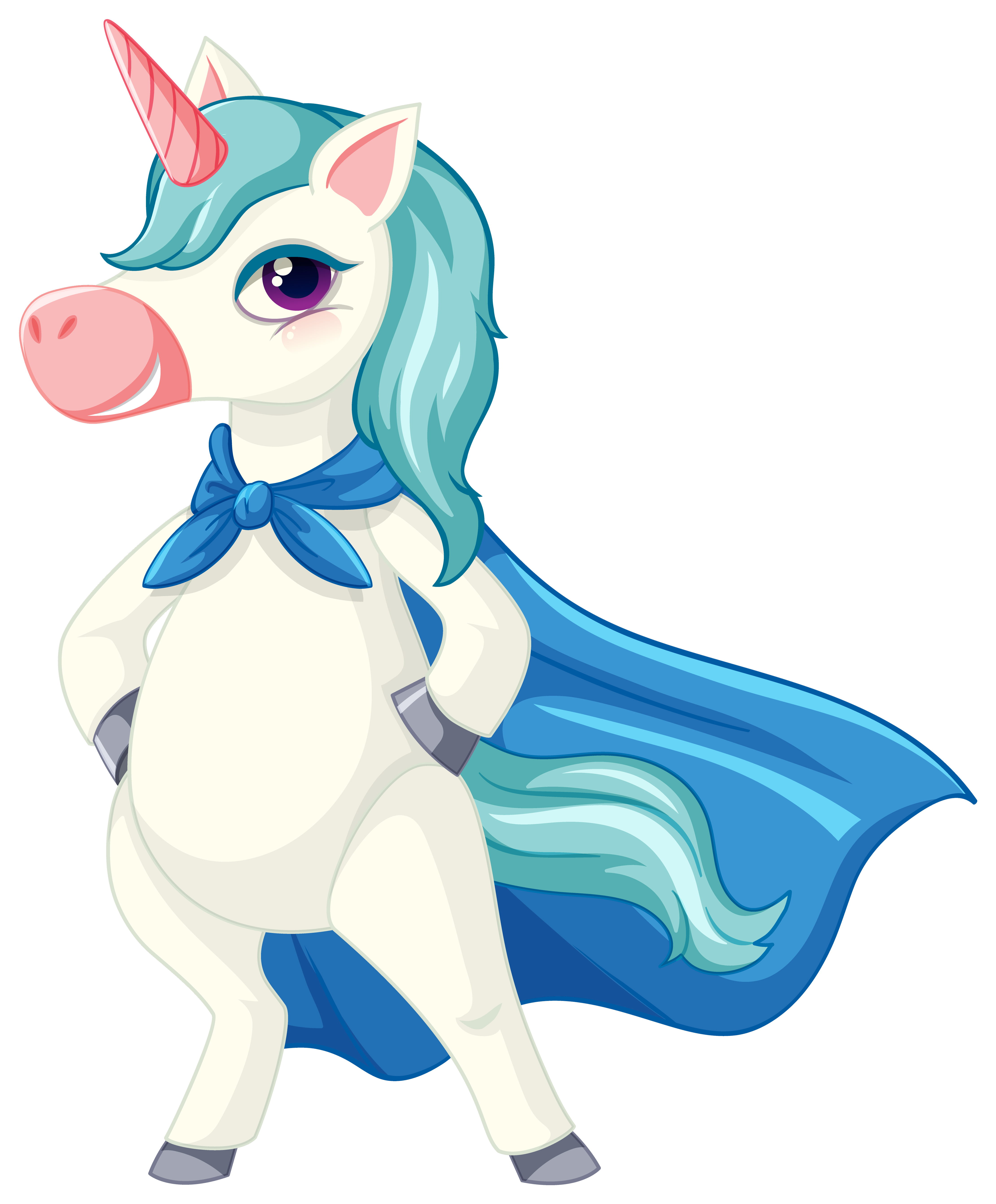 Download Cute blue unicorn on white - Download Free Vectors ...