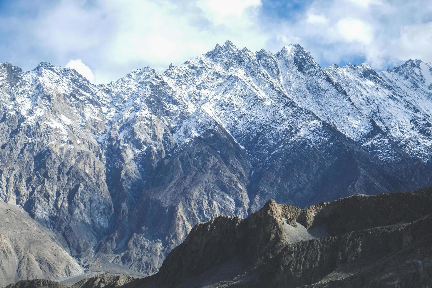 Snow capped mountains in Karakoram range photo