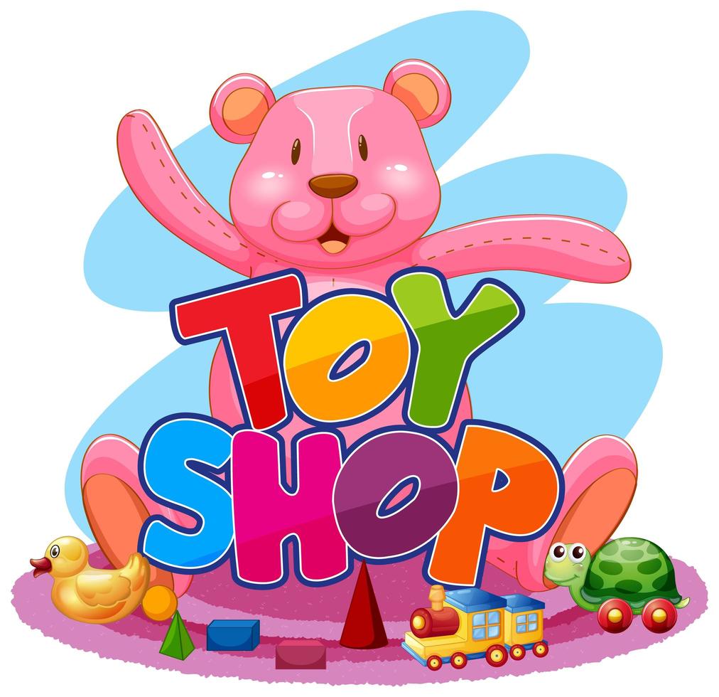 Cute toy shop vector