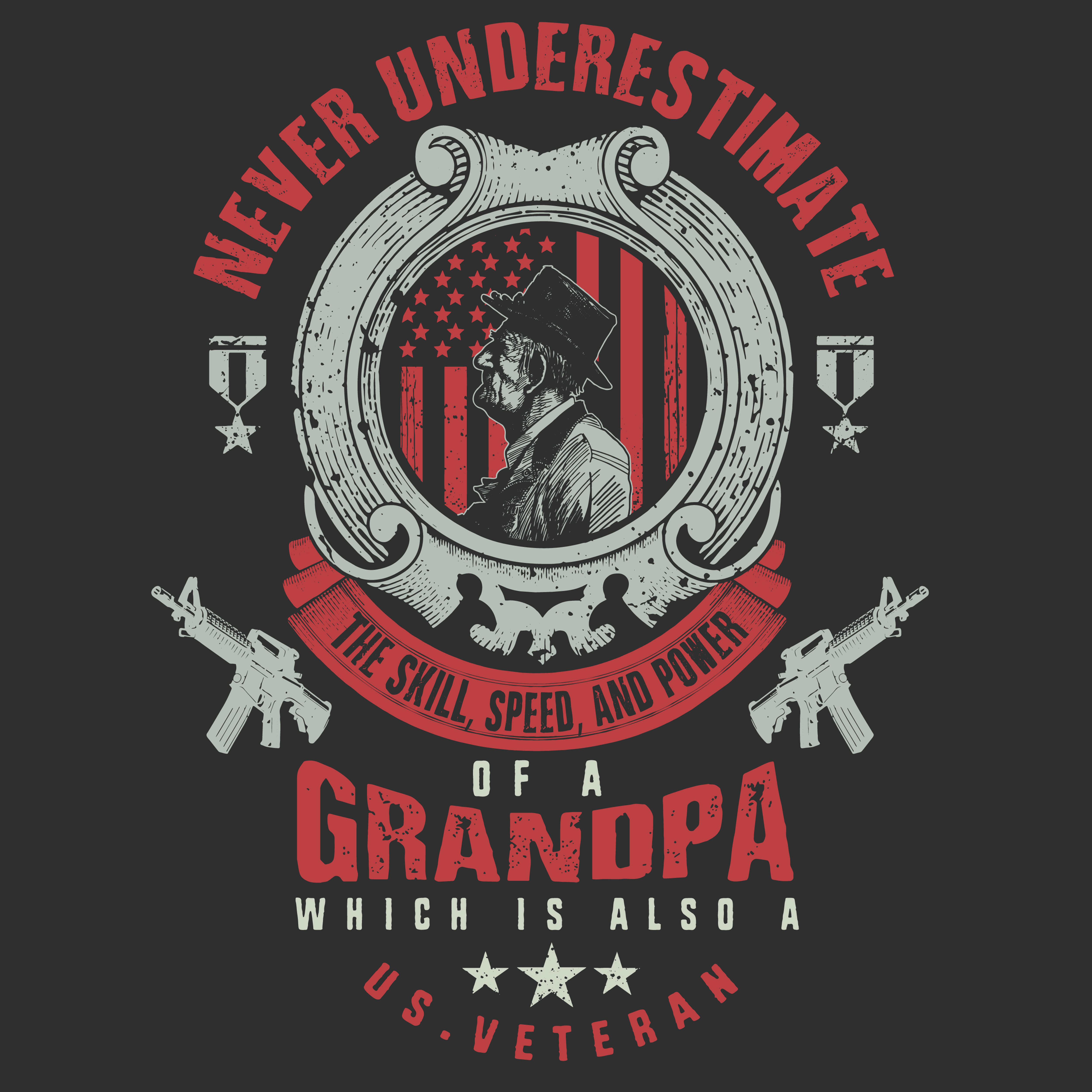 Download Veteran grandpa quote and emblem - Download Free Vectors ...