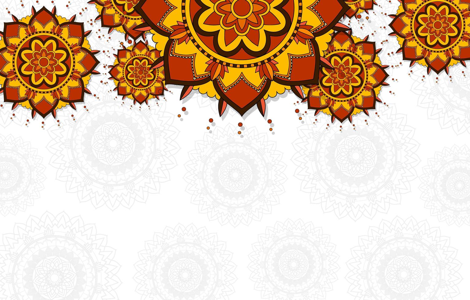 Background pattern of mandalas vector