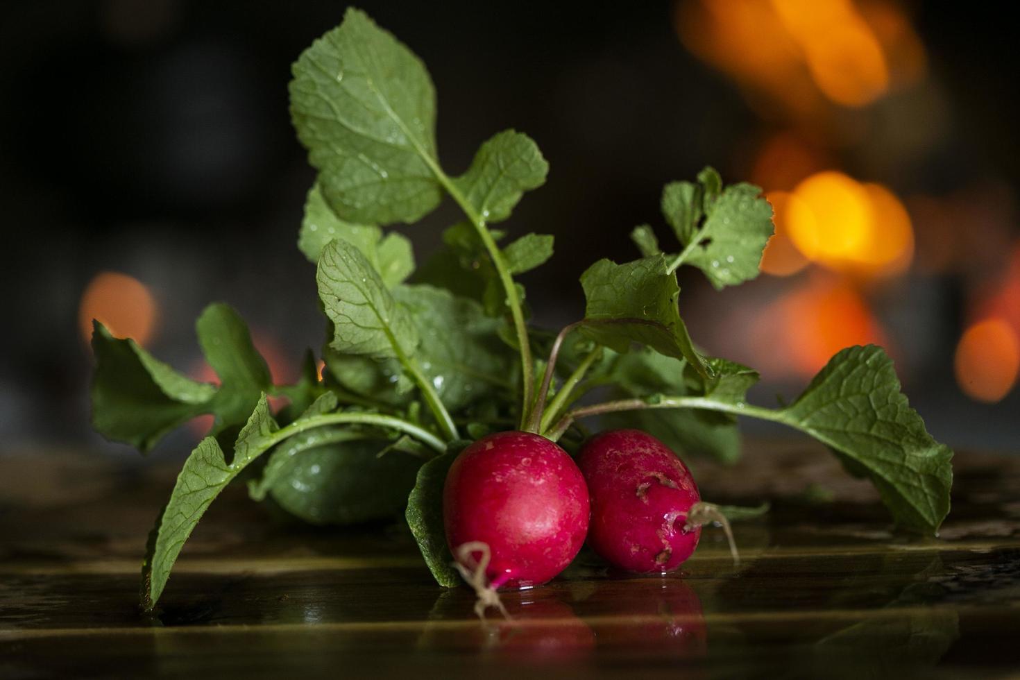 Radishes on tabletop photo