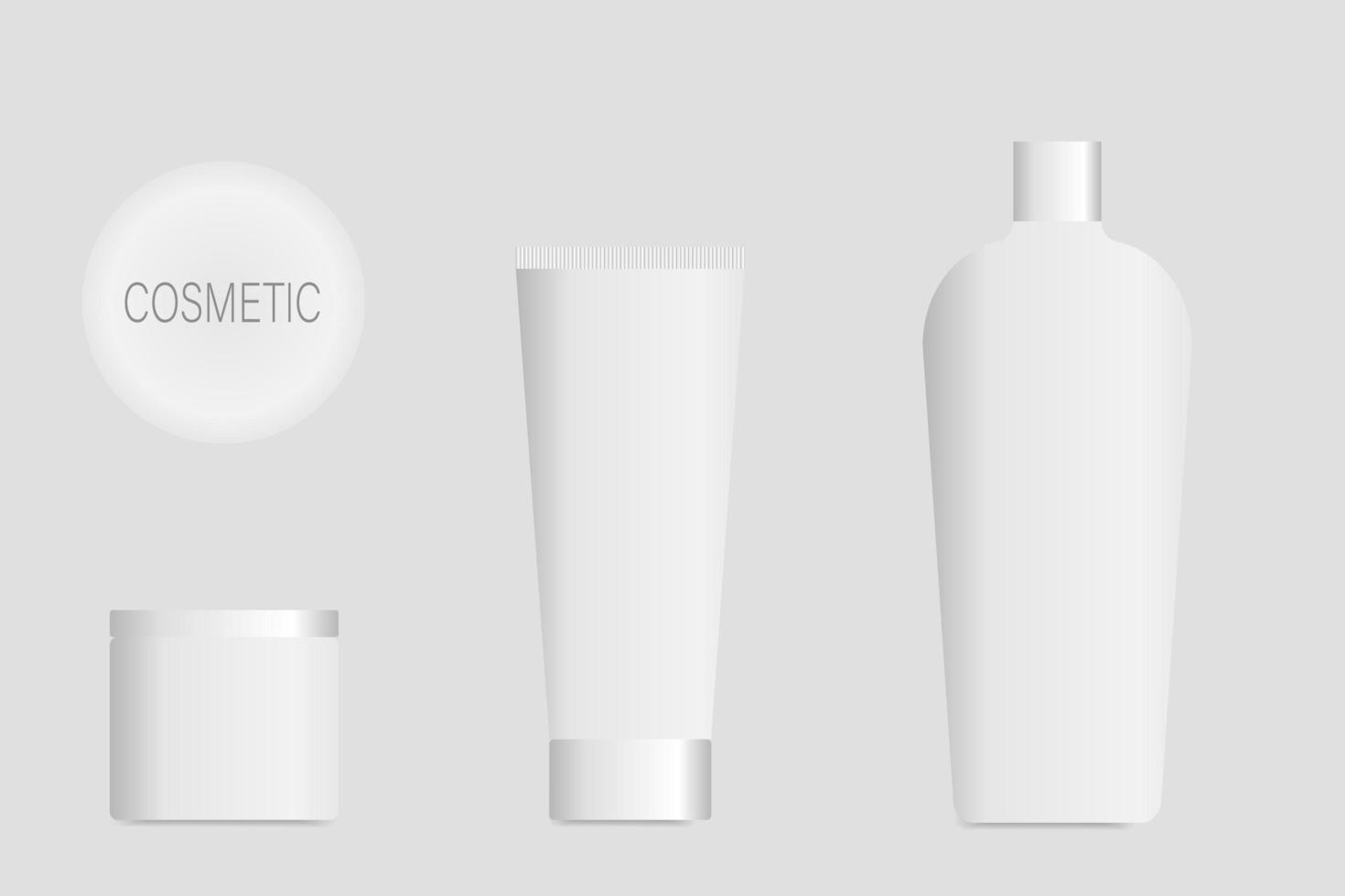 Cosmetic packaging template set vector
