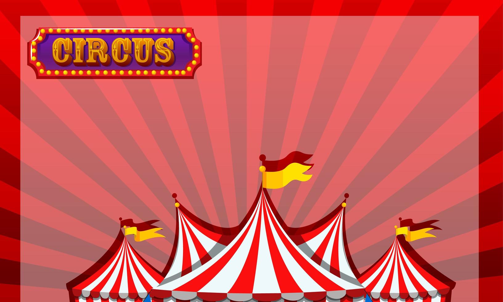 plantilla de borde con diseño de circo vector