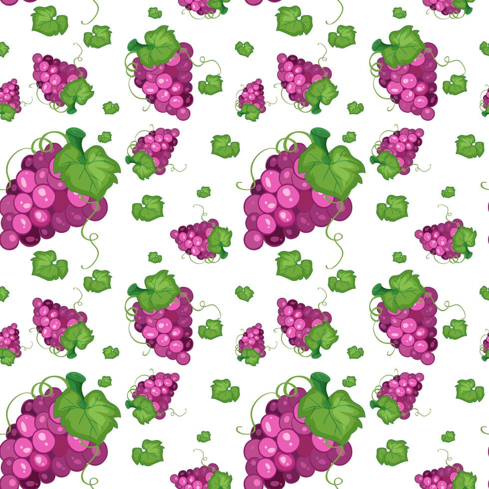 Seamless background design with grapes vector