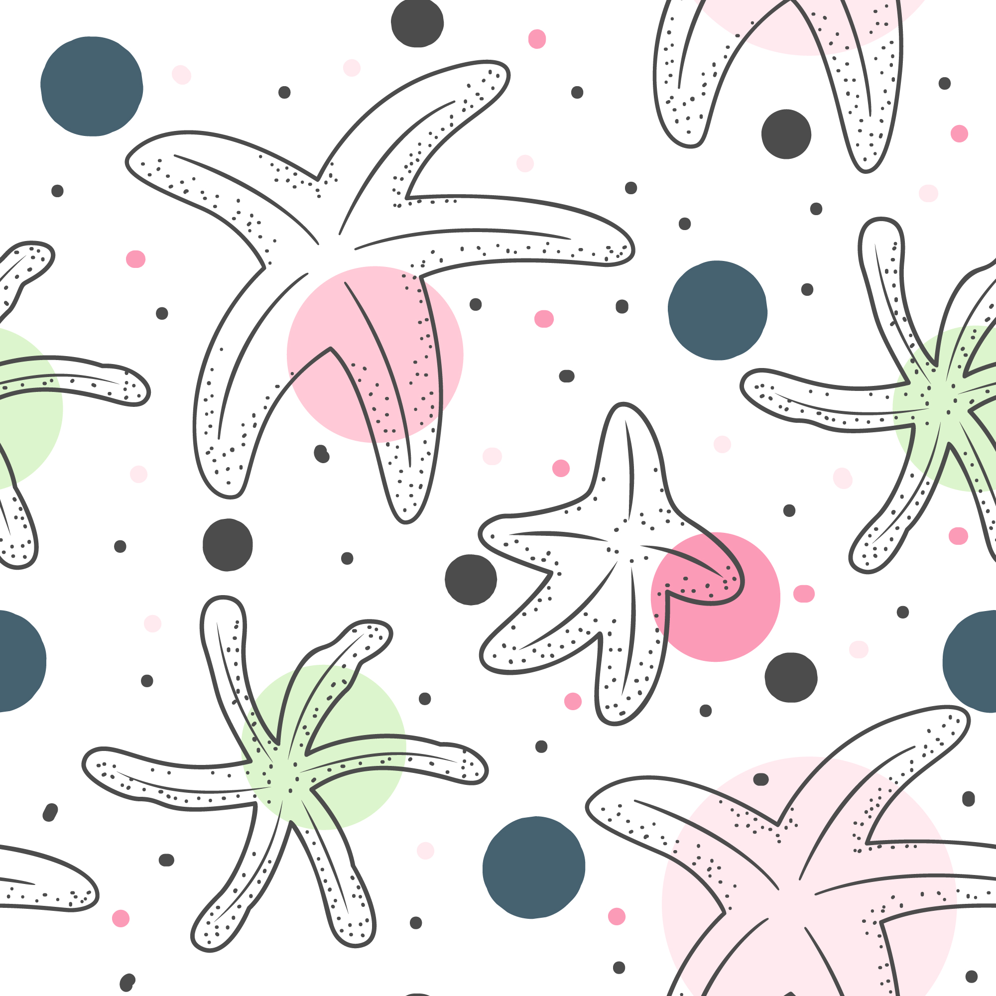 Starfish seamless pattern 1235589 Vector Art at Vecteezy