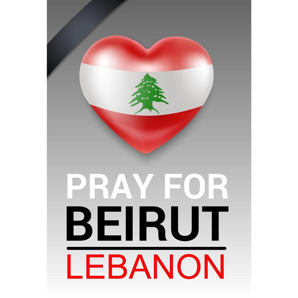 Pray for Beirut banner vector