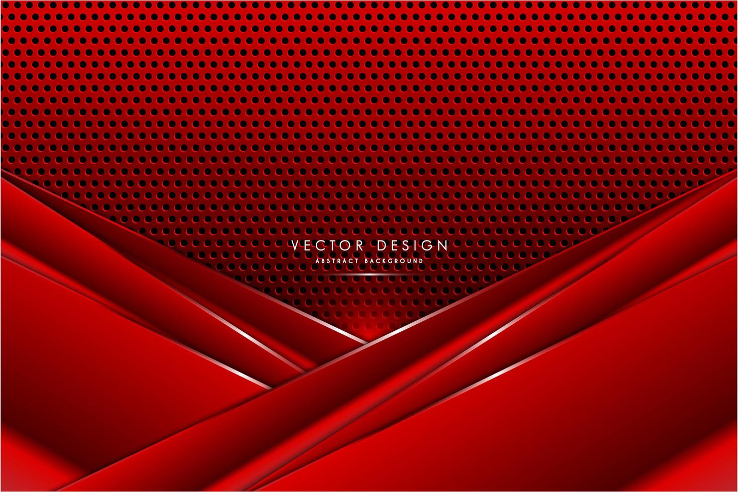Metallic red angle panels over carbon fiber texture vector
