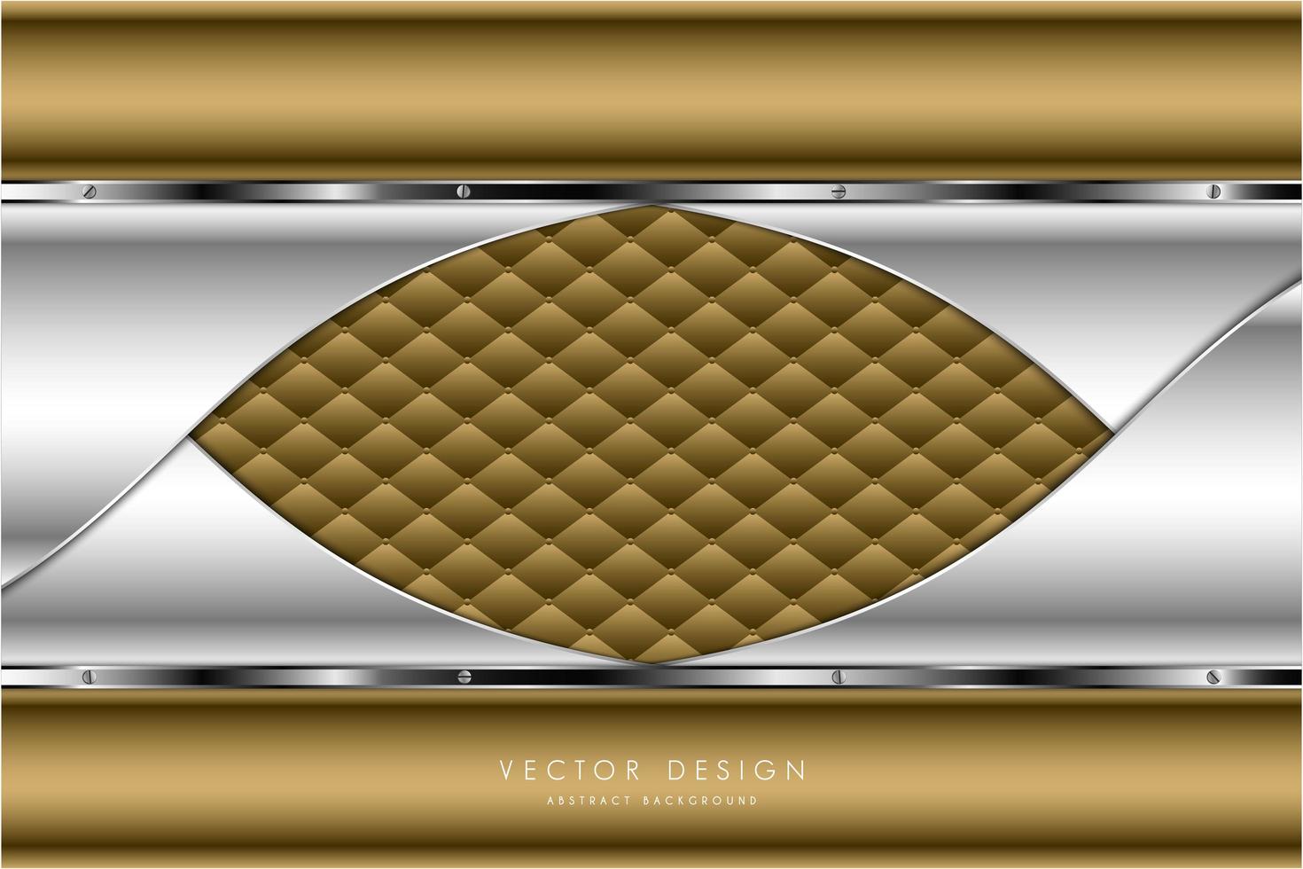 Gold and silver metal with upholstery modern design vector