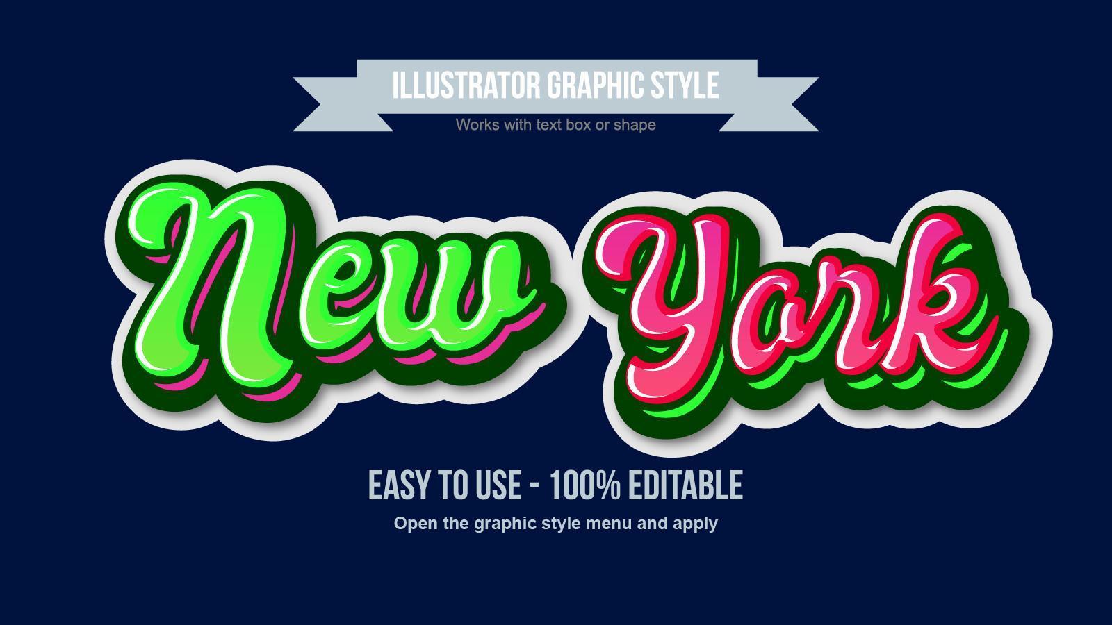 Pink and Green Bold Rounded Calligraphy Graffiti Text Styles vector