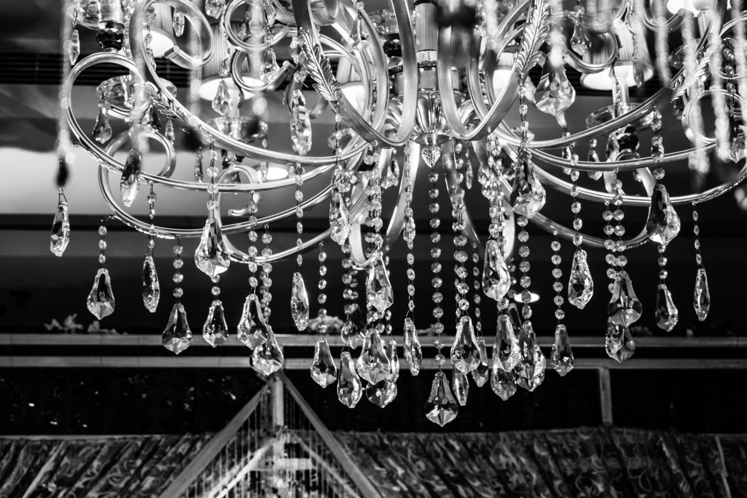 A glass chandelier photo