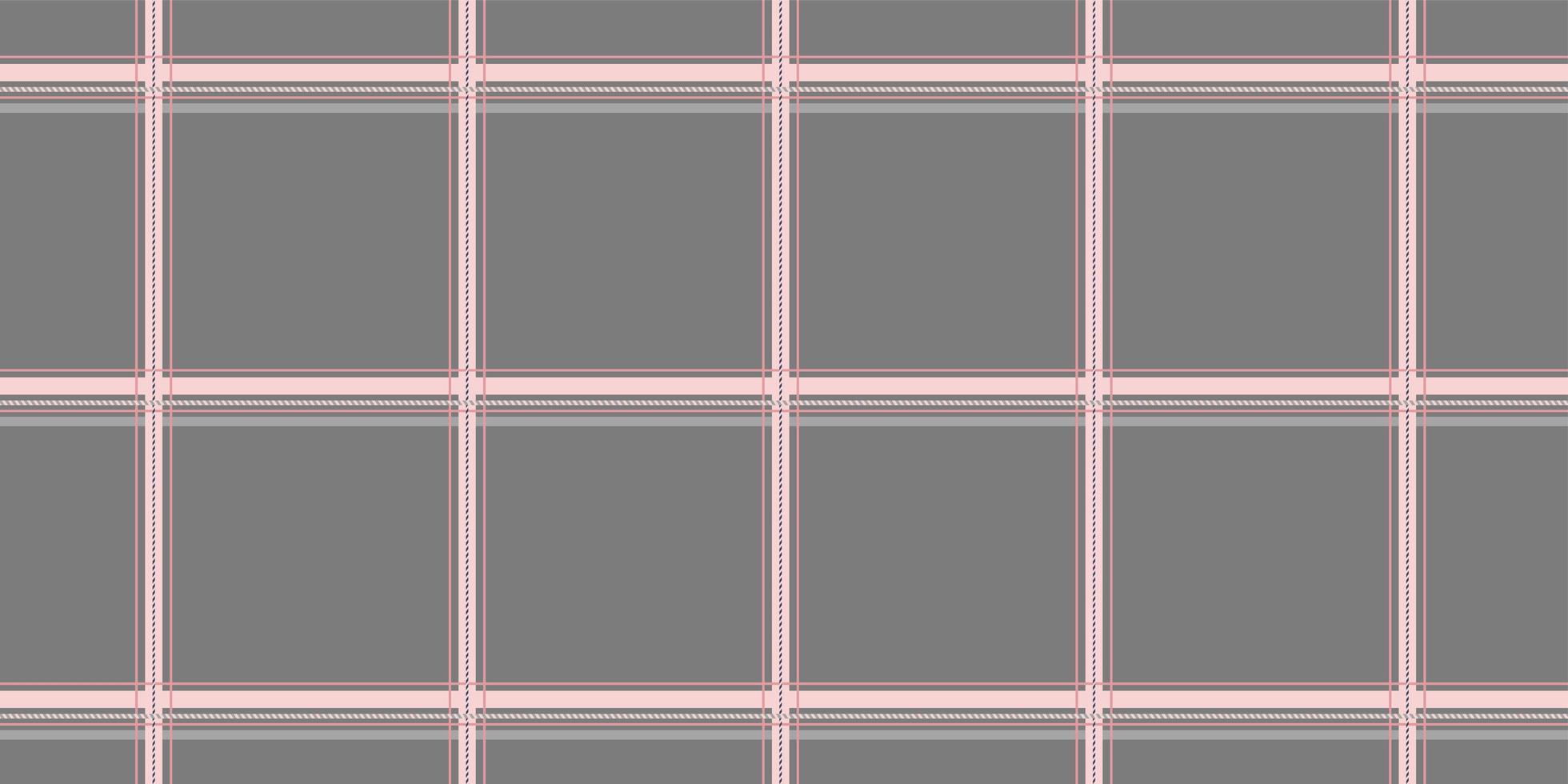 Grey pink tartan plaid seamless pattern vector