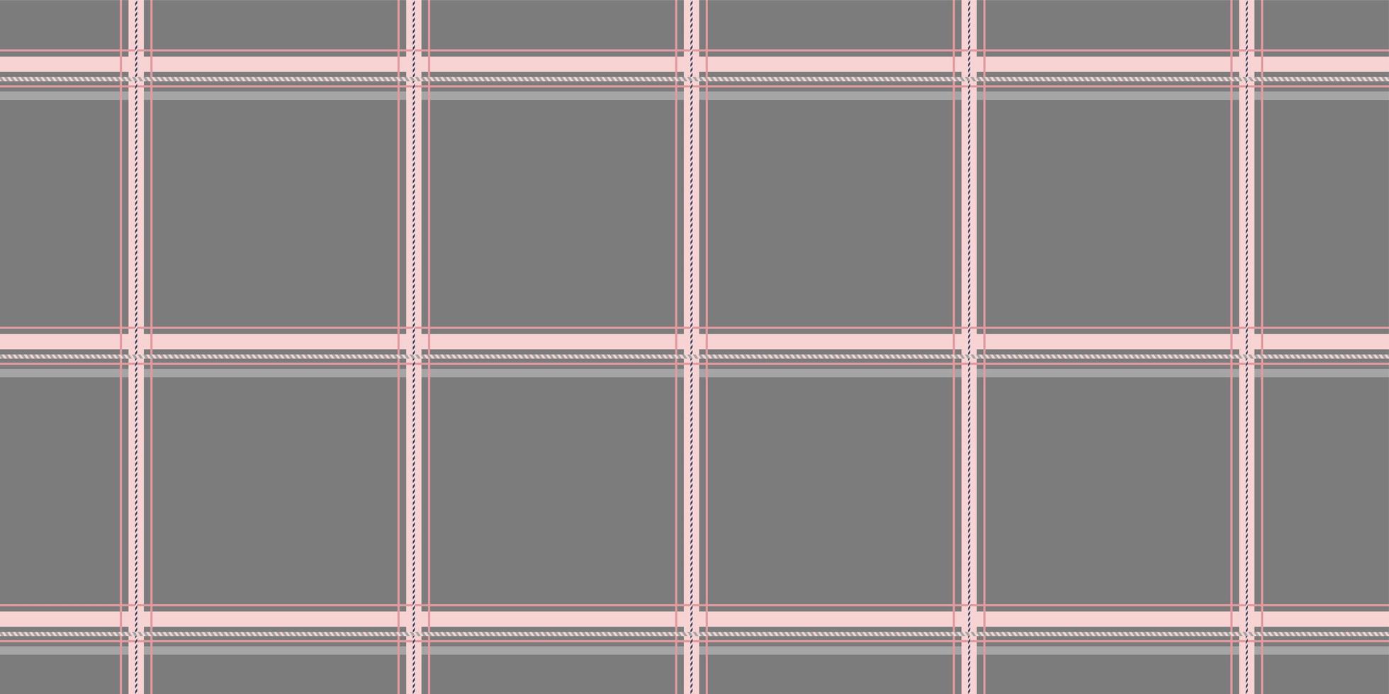 Grey pink tartan plaid seamless pattern vector