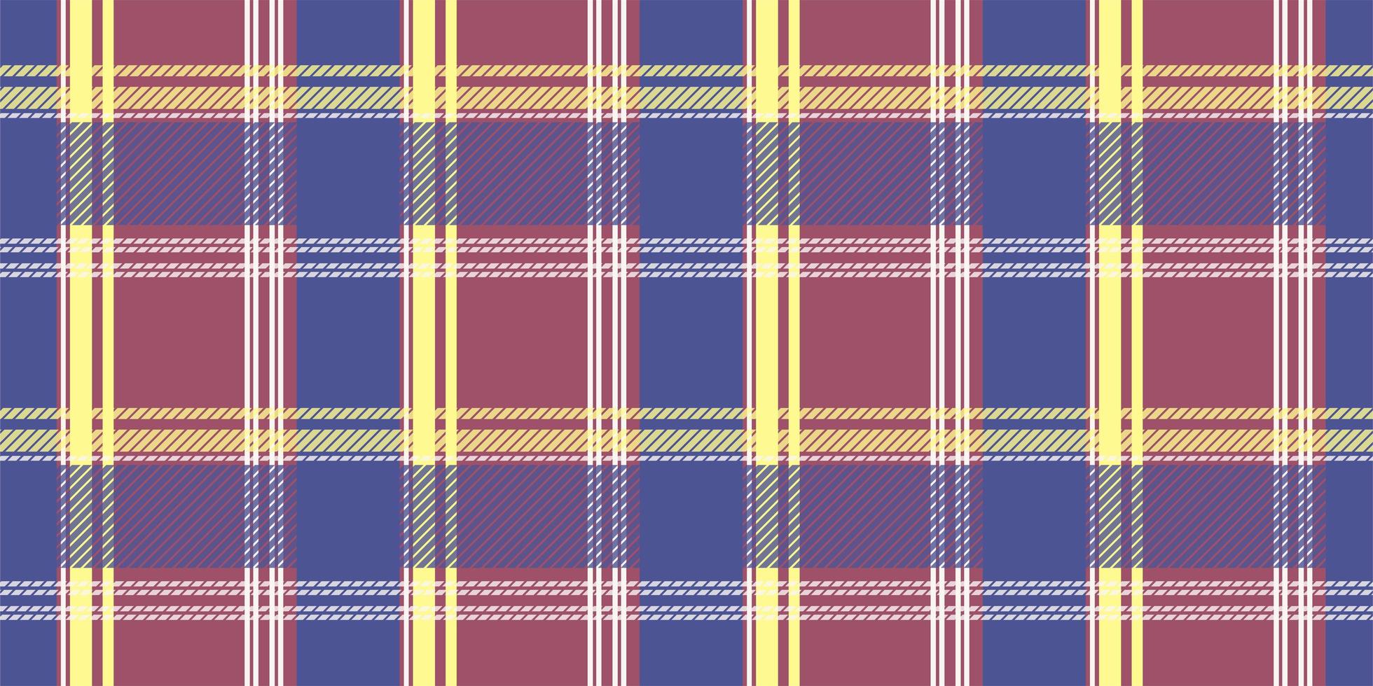 Blue, red and yellow tartan plaid seamless pattern vector