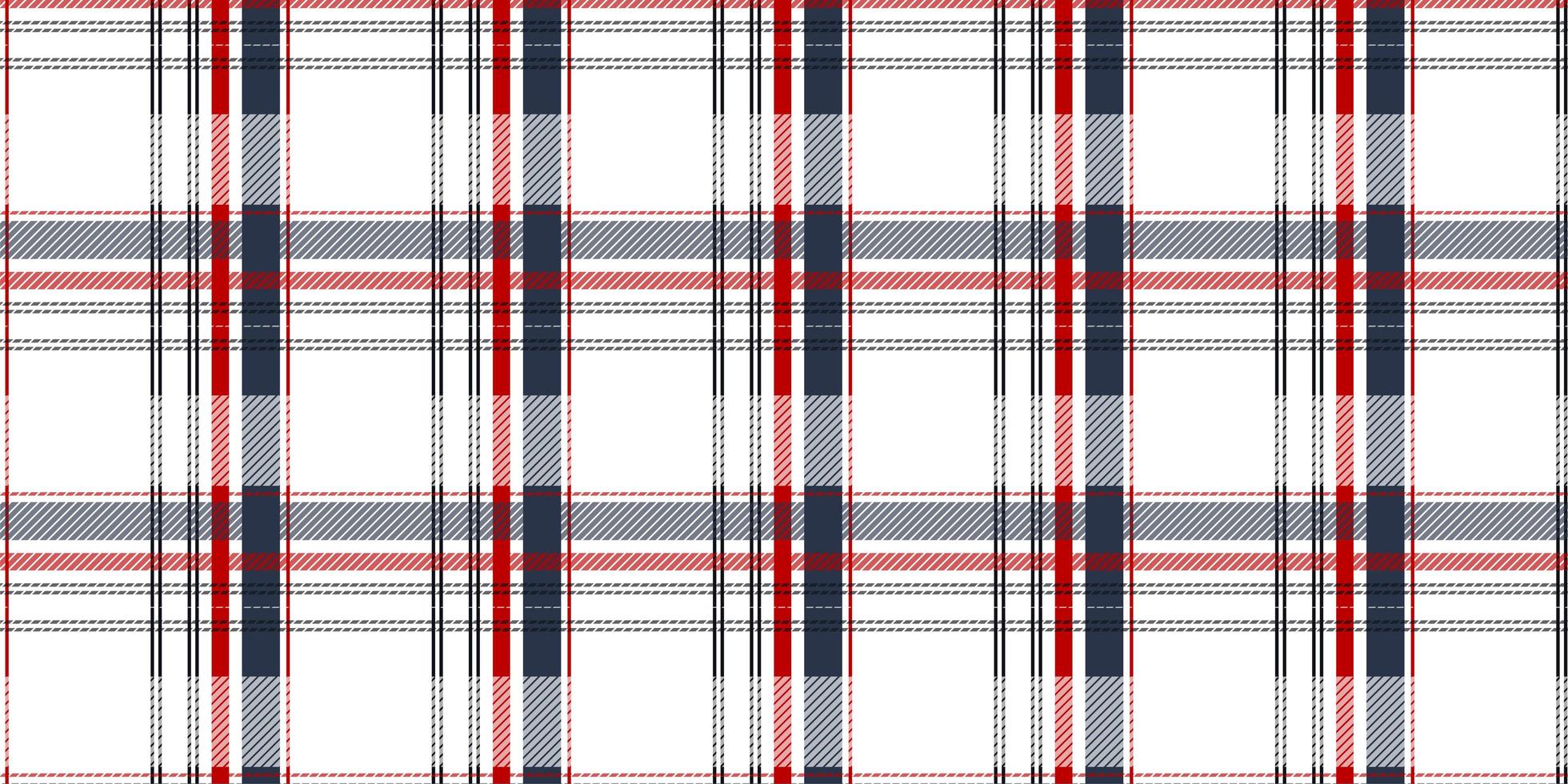 Red, white and blue tartan seamless pattern vector