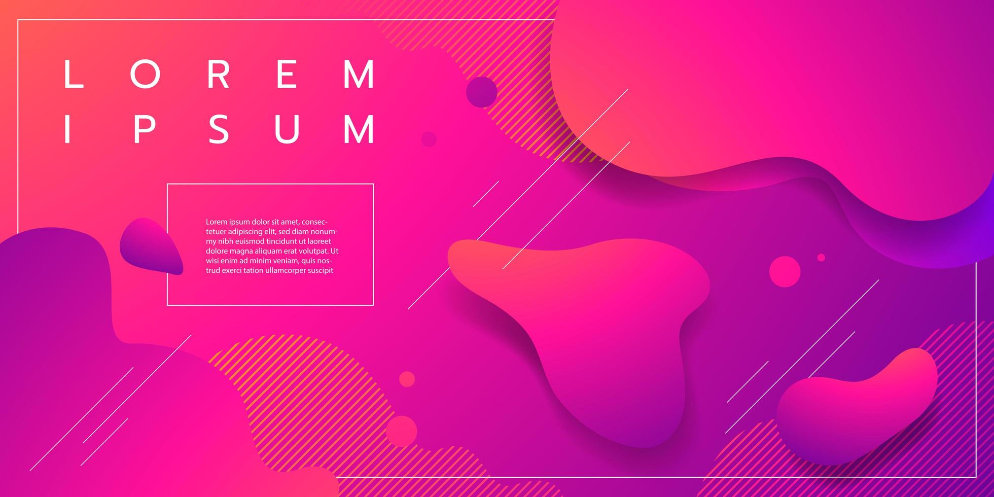 Purple and pink fluid gradient shapes design vector