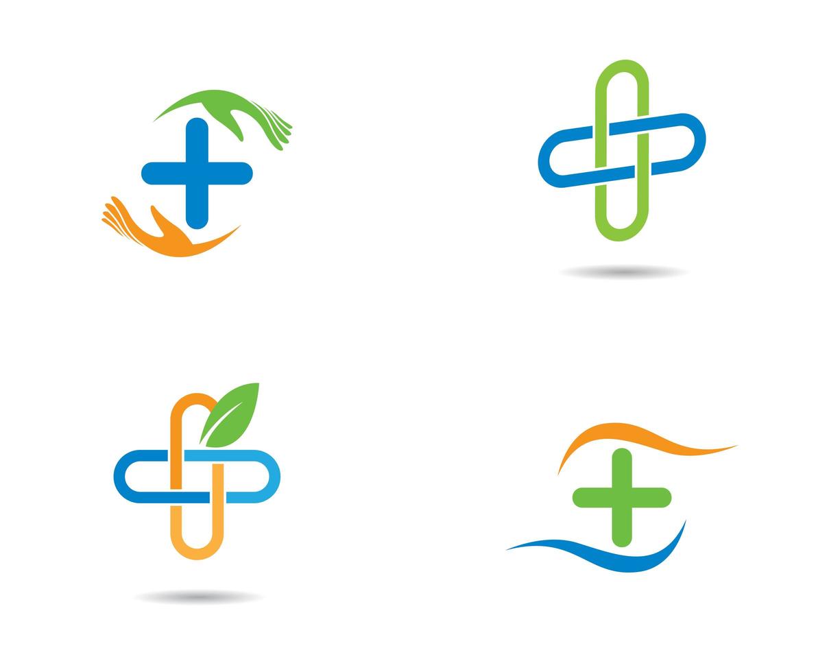 conjunto de logotipos de iconos médicos vector