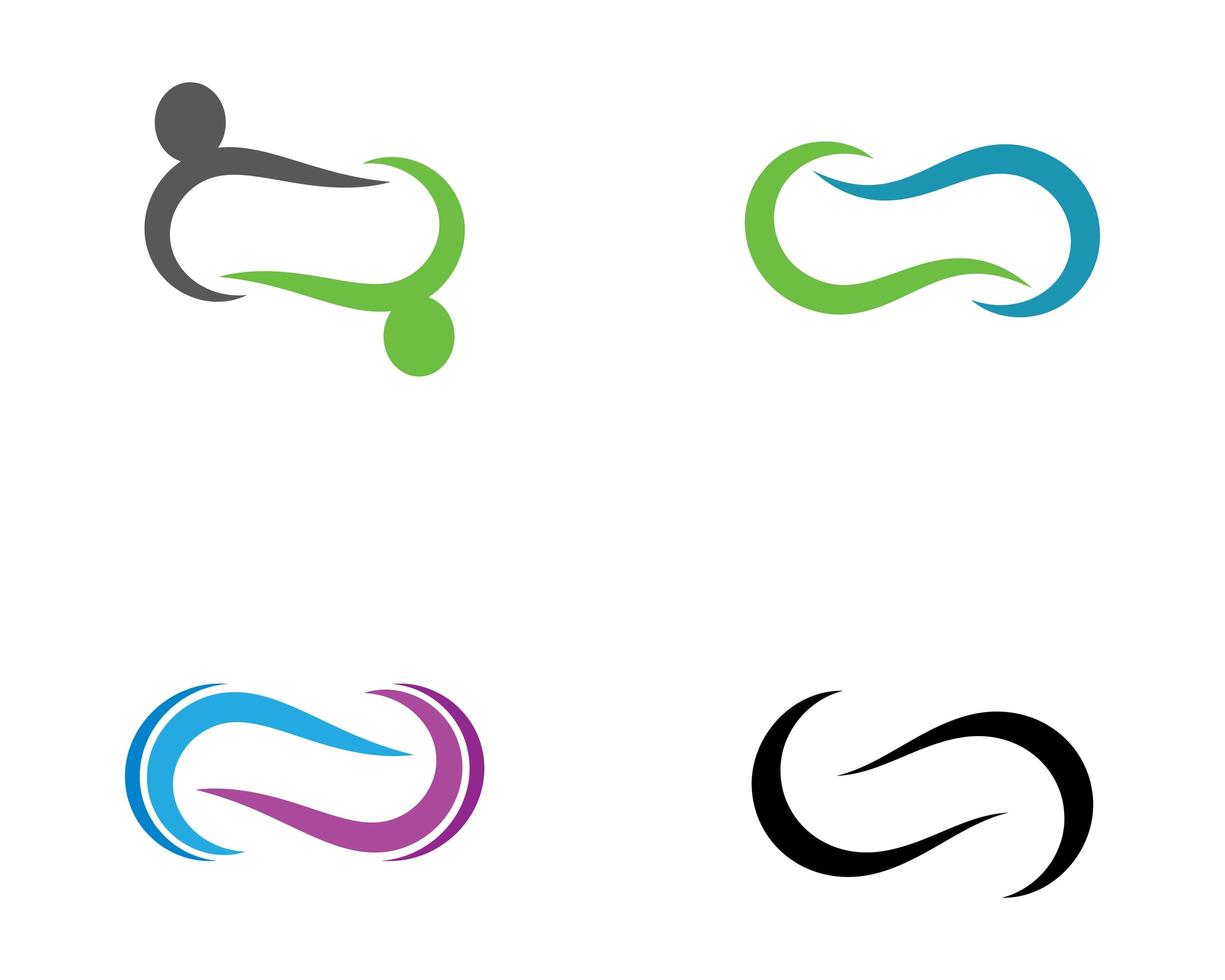 Infinity Symbol Icon Set vector