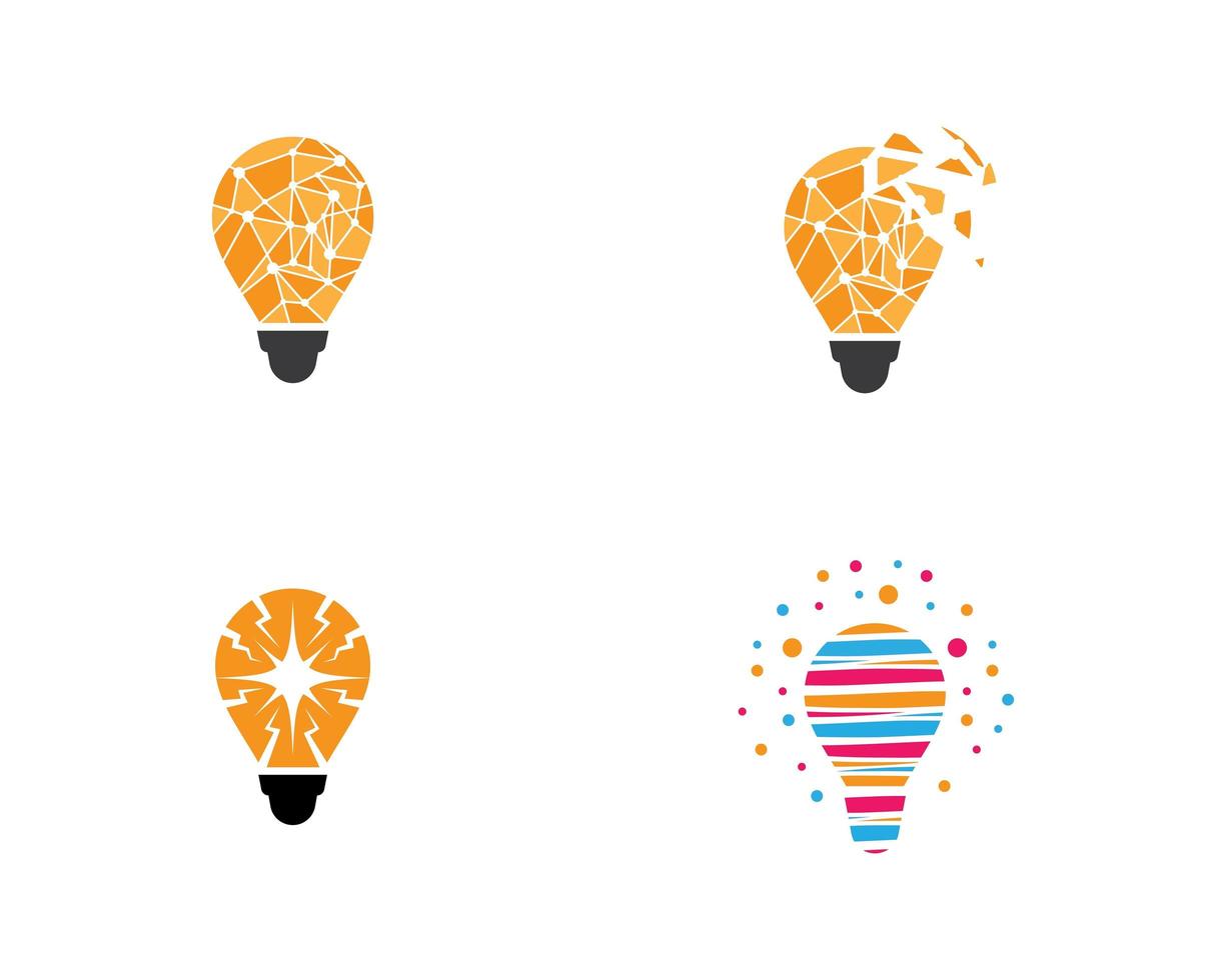 Lightbulb icon logo set  vector