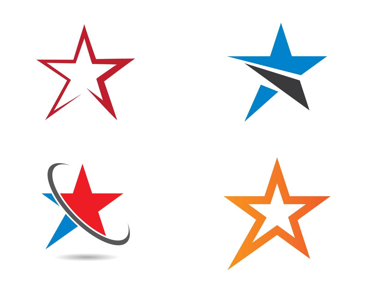 conjunto de iconos de logo estrella vector