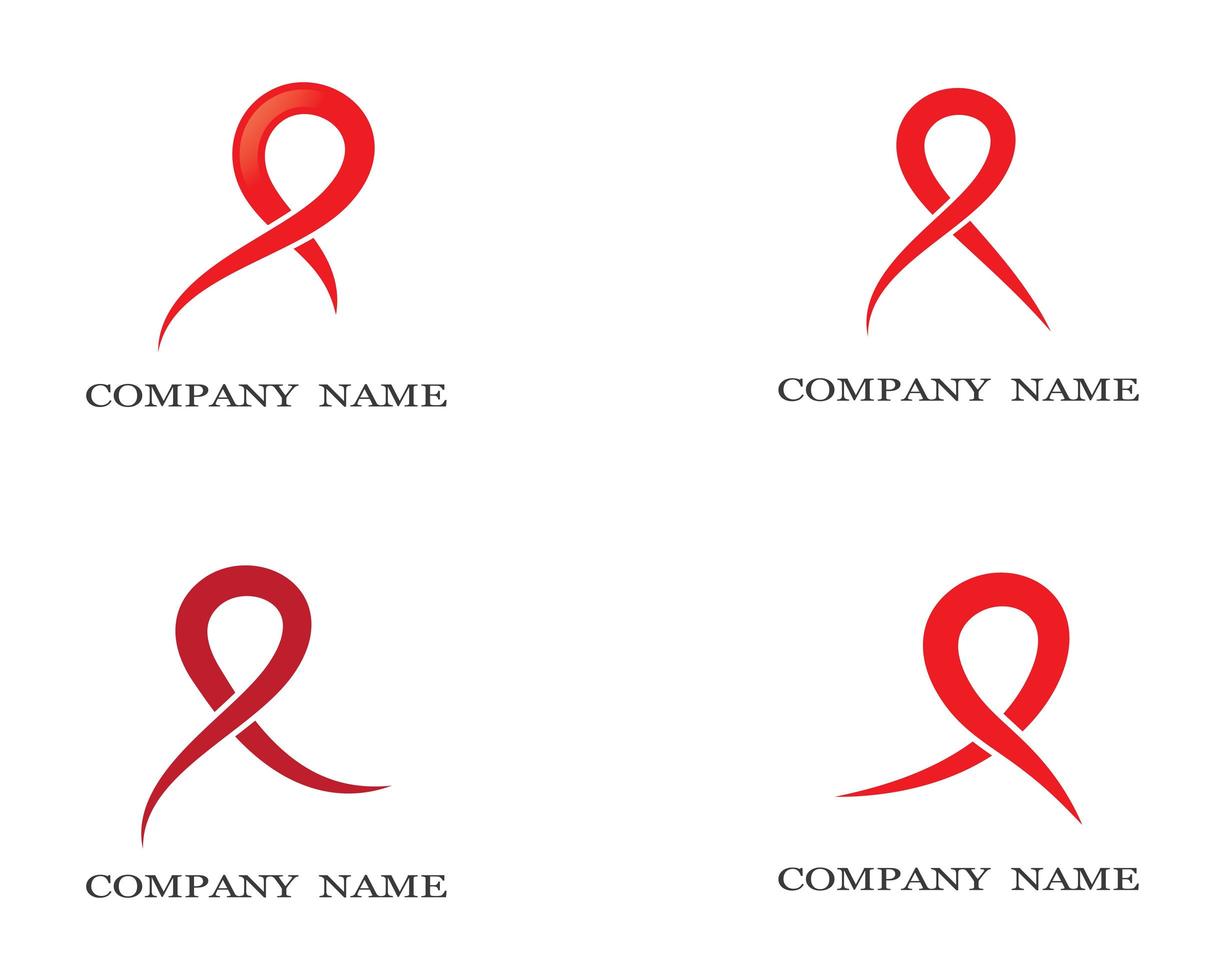 Ribbon Symbol Logo Set vector