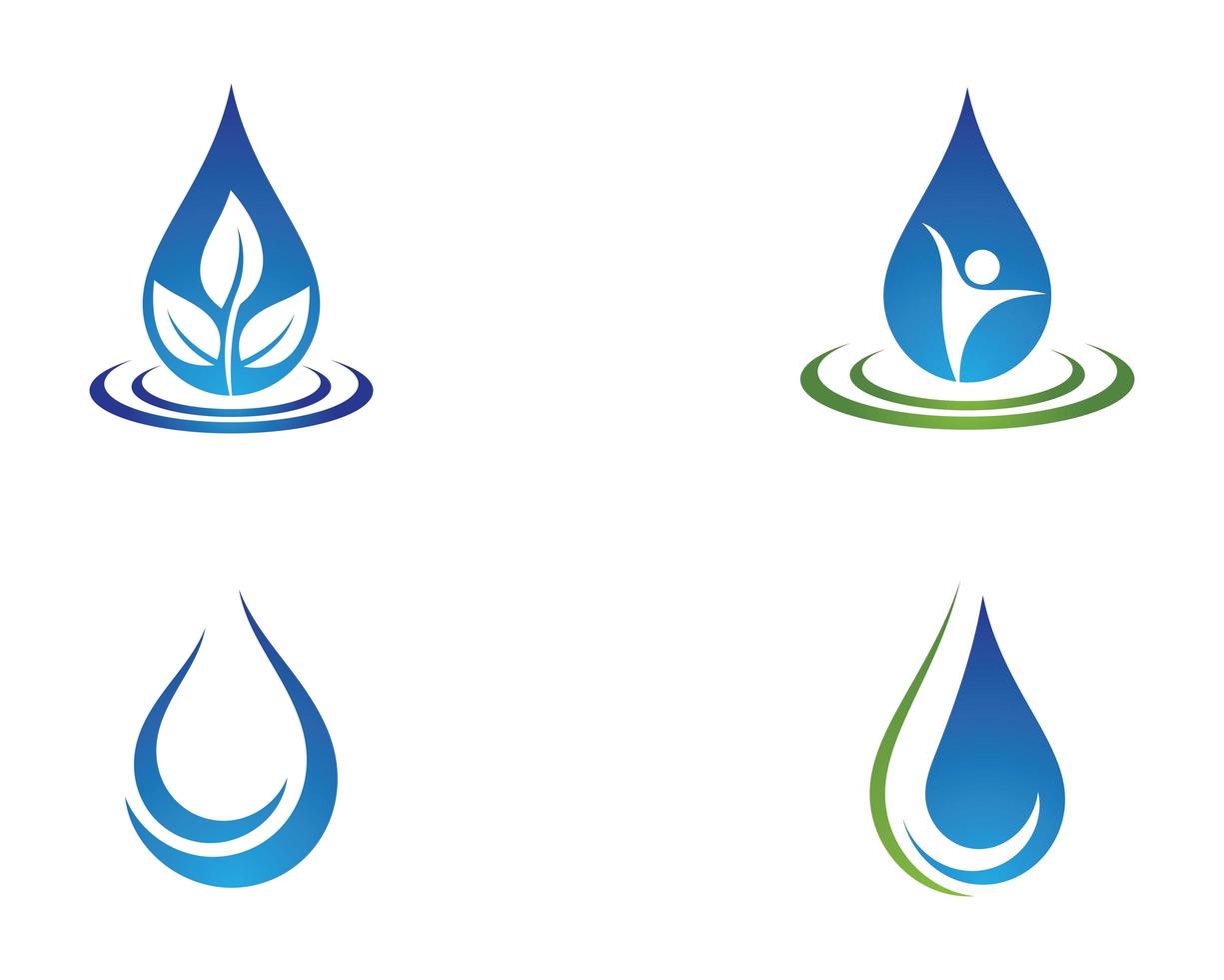 Water Drop Logo Icon Set vector