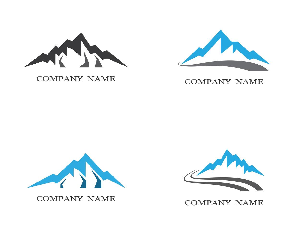 Mountain Icon Logos Set vector