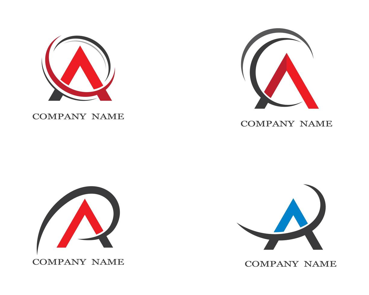 Capital Letter ''A'' Symbol Icon Set vector