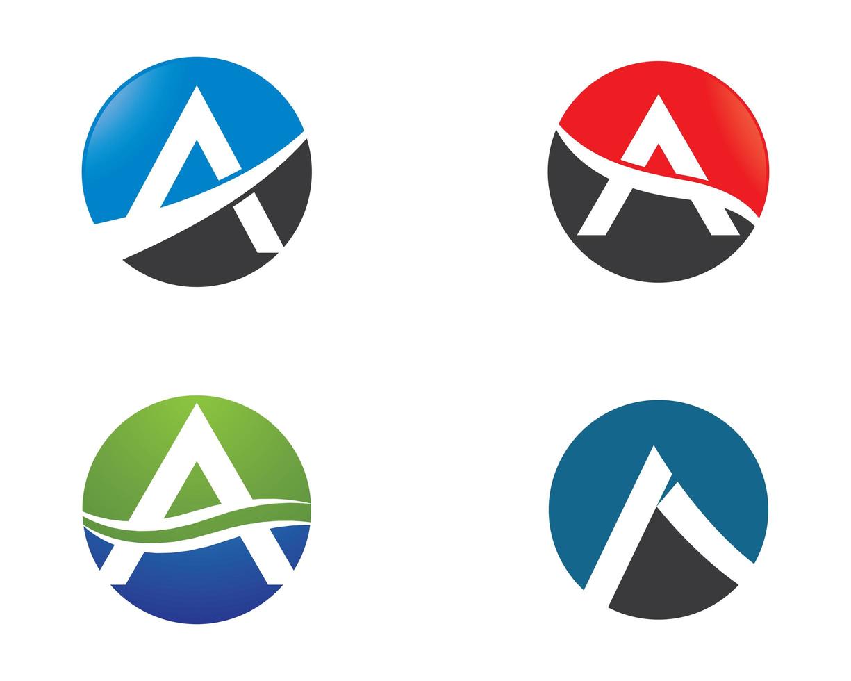 Letter ''A'' Symbol Logo Set vector