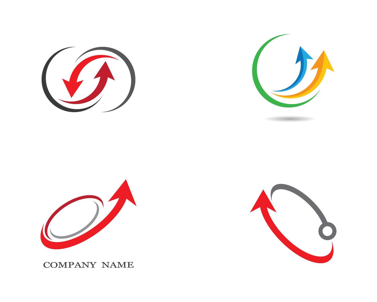 Arrow Symbols Icon Logos Set vector